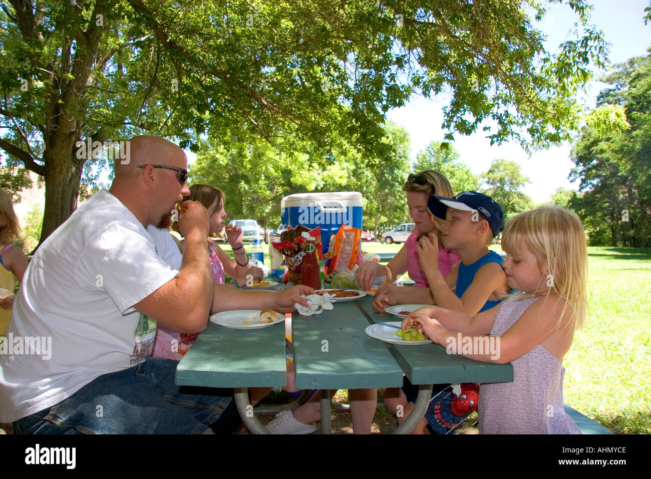 Park picnic table hi-res stock photography and images - Alamy