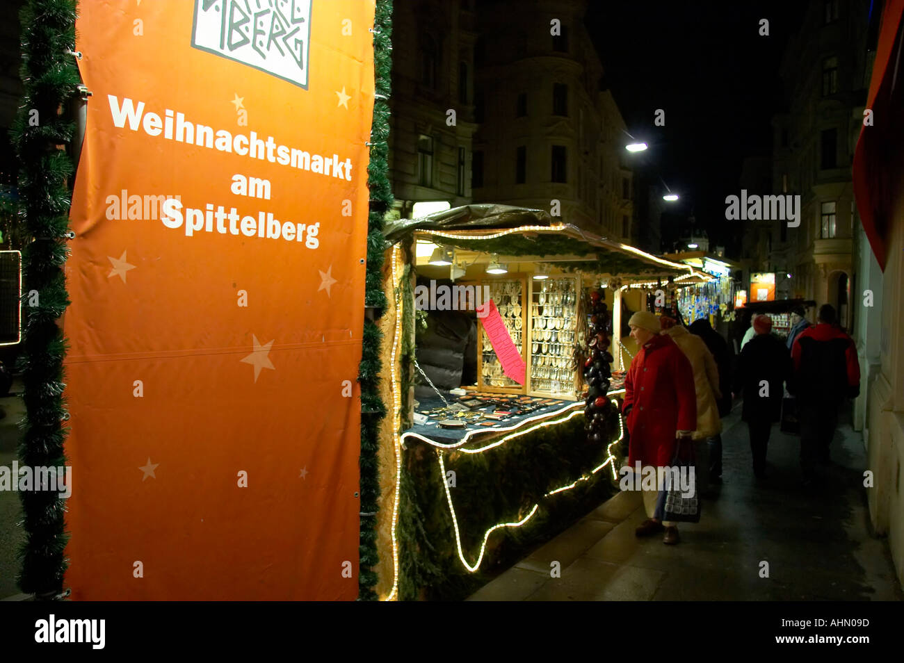 christmas market Spittelberg Stock Photo Alamy