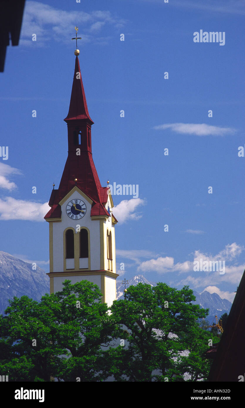 church tower in Igls Stock Photo
