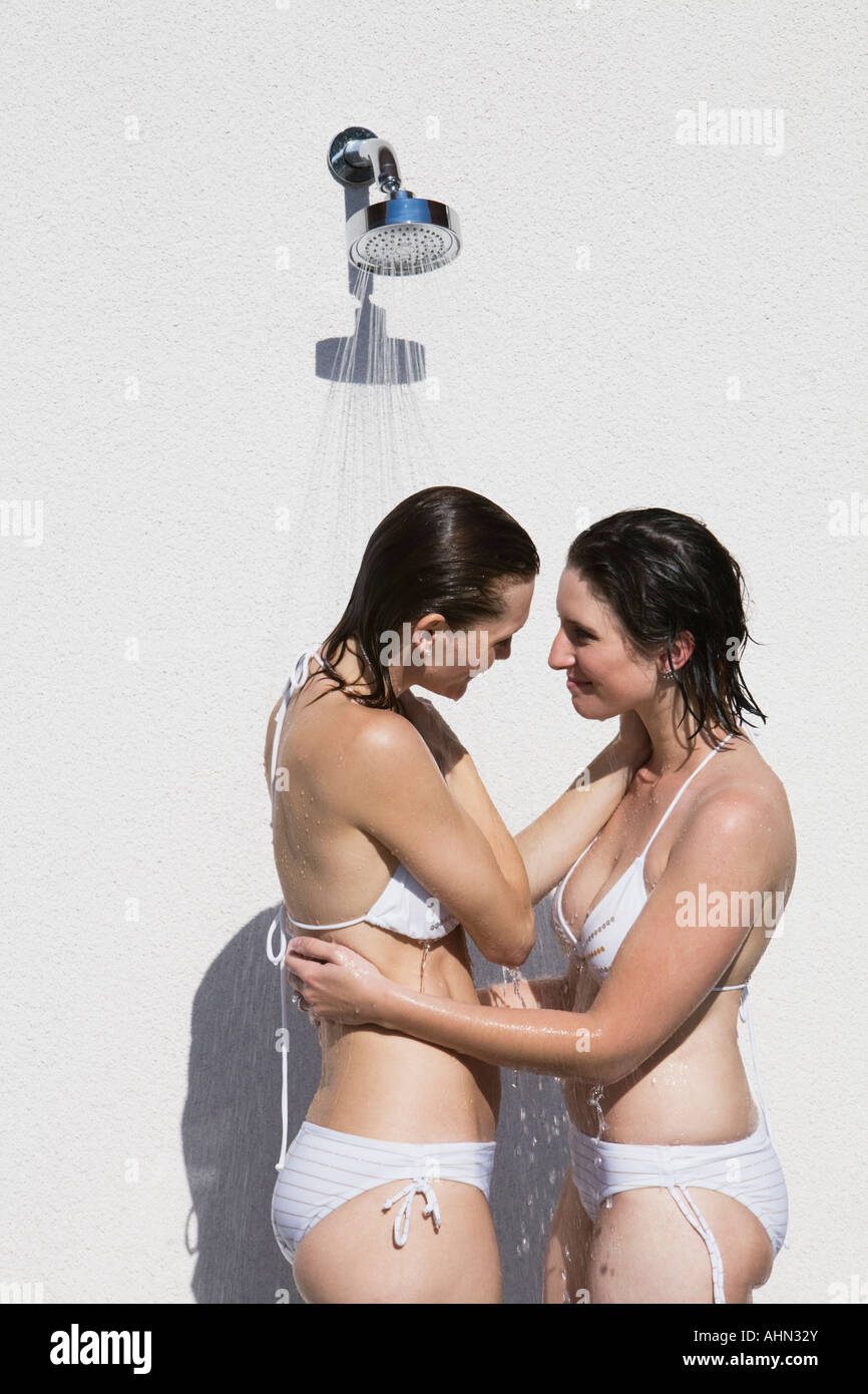 lesbians in the shower