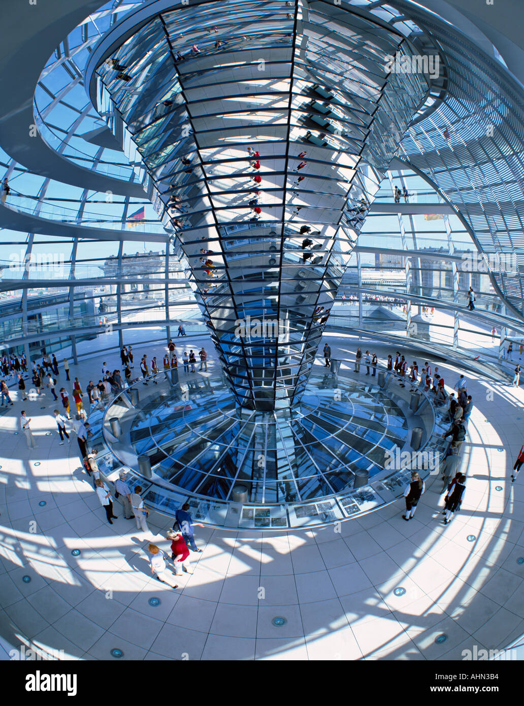 Norman Foster Dome over the Reichstag Parliament building Berlin Germany Stock Photo