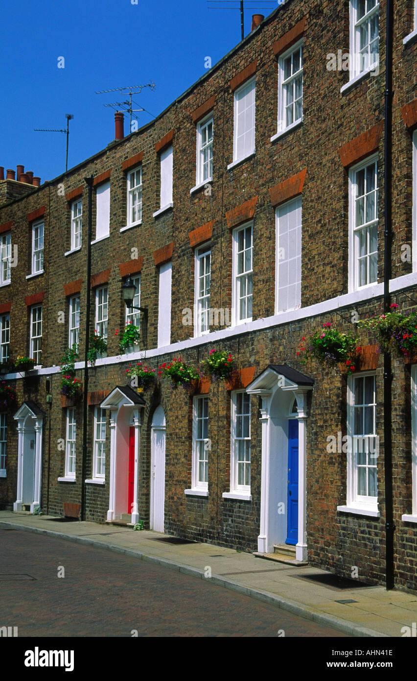 Crescent Houses in Union Place Wisbech Cambridgeshire England Stock