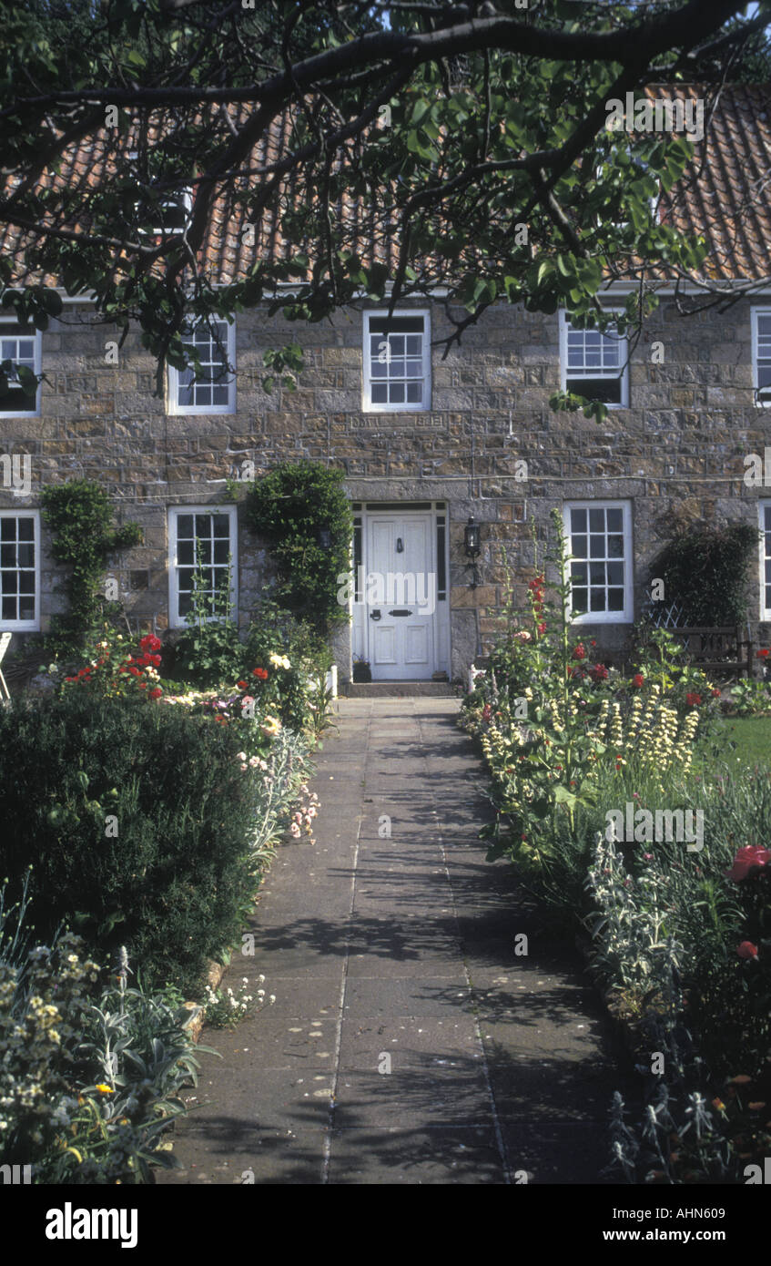 Garden path, Jersey, Channel islands Stock Photo
