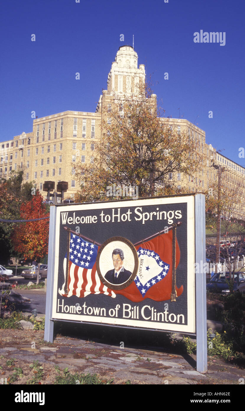 Hot Springs Arkansas hometown of former US President Bill Clinton Stock Photo