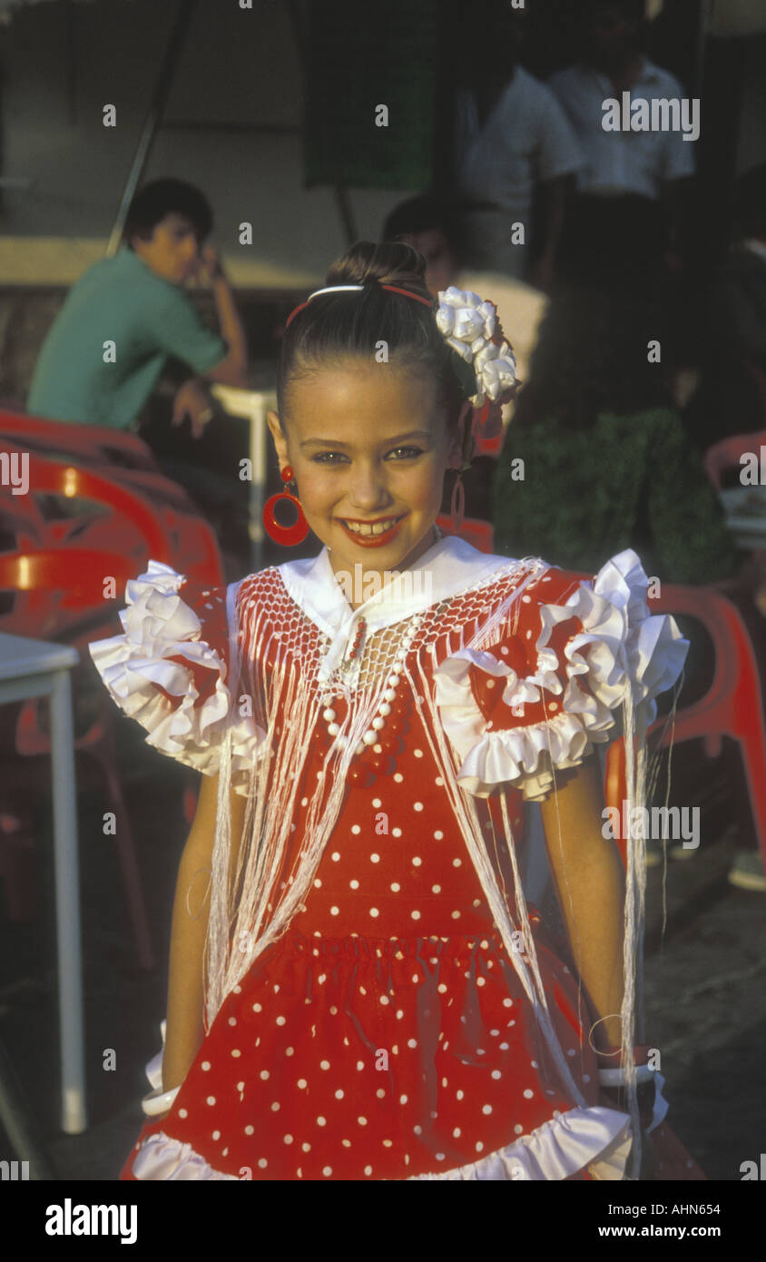 Young flamenco competitor in  Arcos de la Frontera, Andalucia, Spain Stock Photo