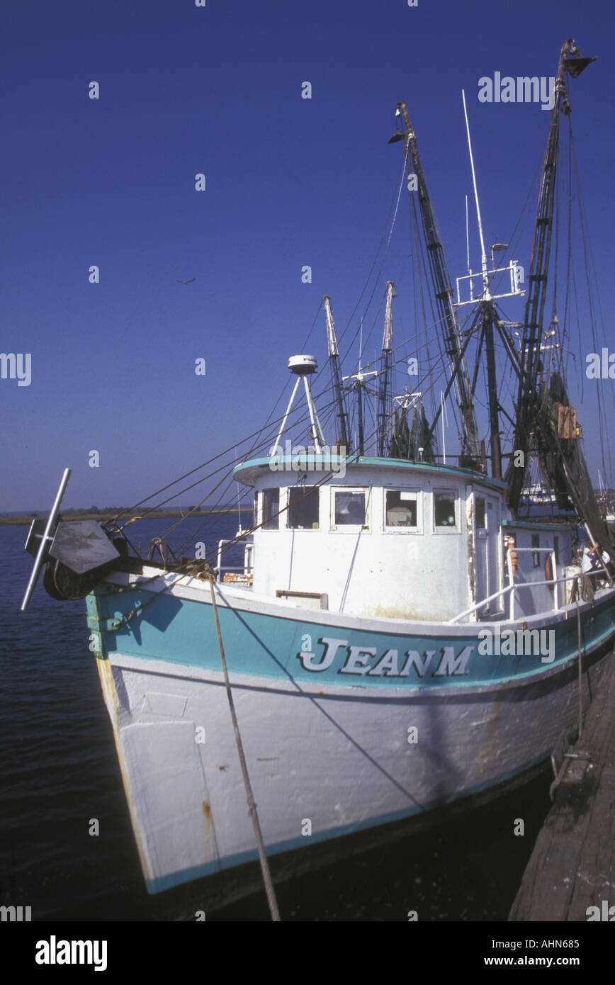 Shrimp trawler Jekyll Island wharf USA Stock Photo Alamy