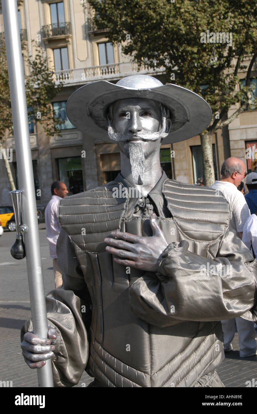 Don Quixote in Barcelona Stock Photo