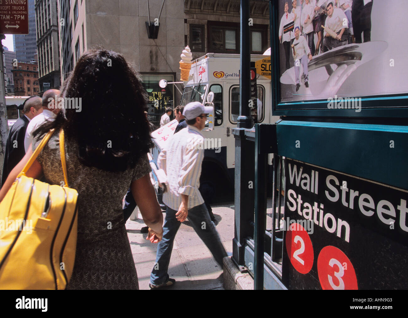 Wall Street subway station New York Lower Manhattan, Financial District ...