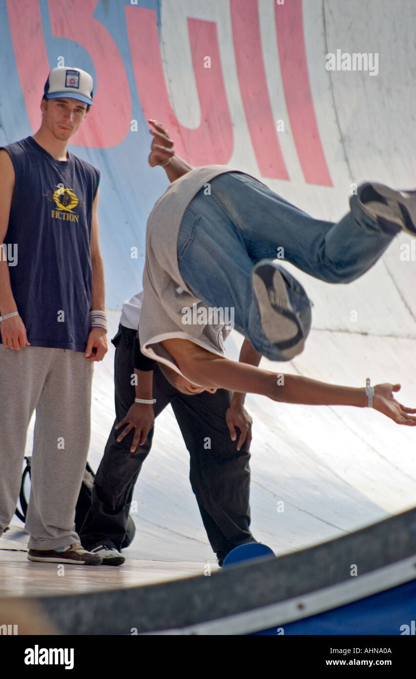 Breakdancers. Brighton, England Stock Photo
