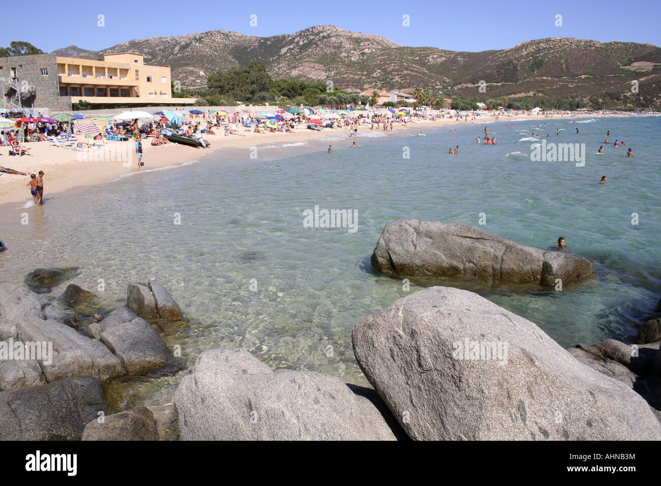 Beach at Solanas, Sardinia, Italy Stock Photo - Alamy