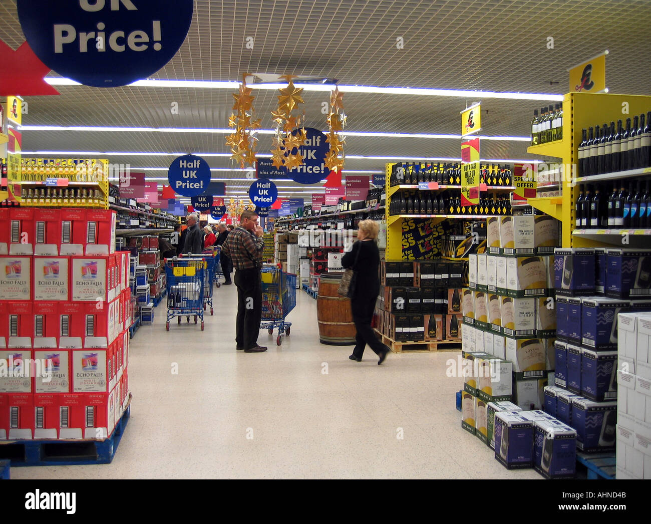 Tesco wine store Cite Europe Calais northern France EU Stock Photo 2694474 Alamy