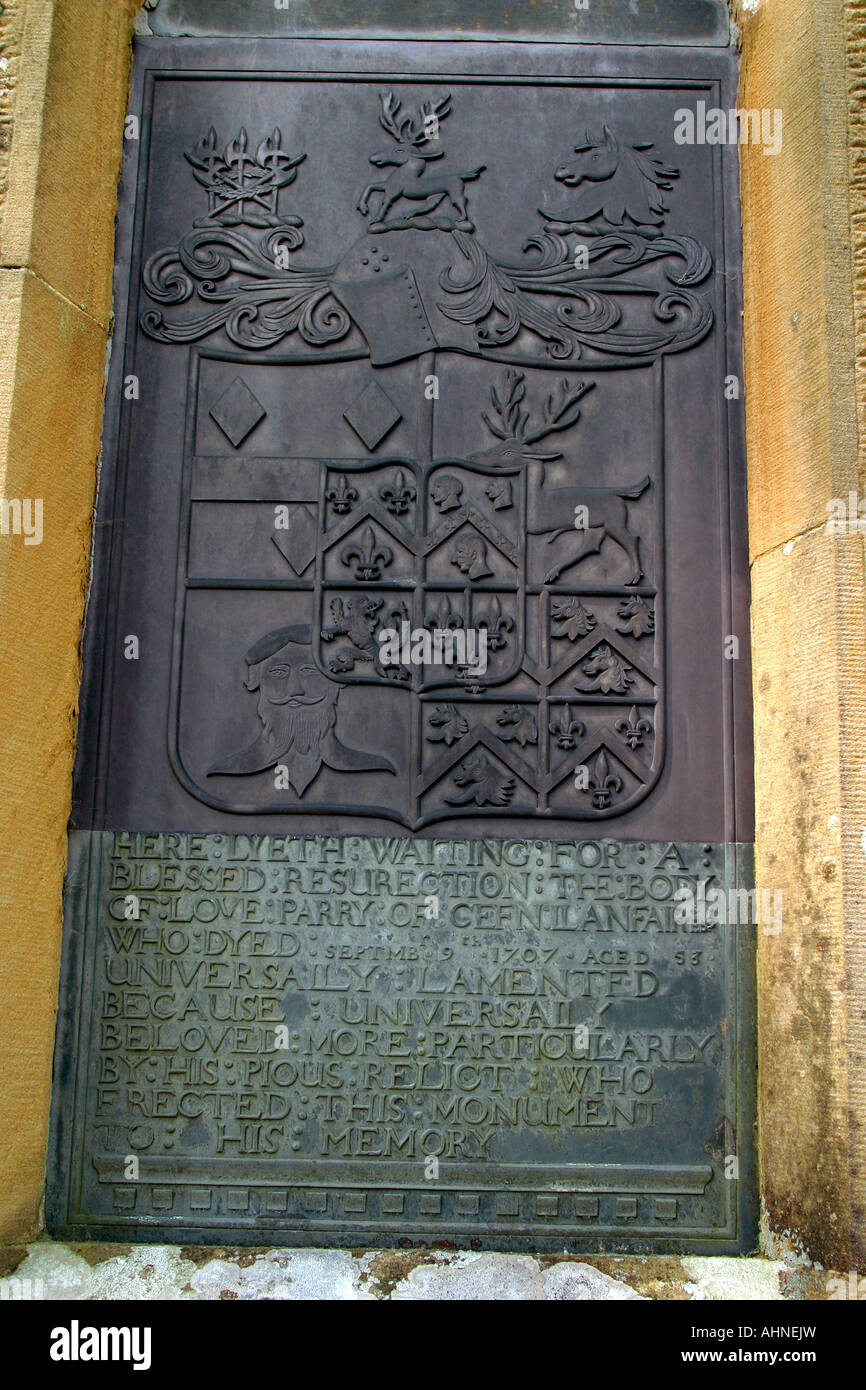 Wales Gwynedd Llanbedrog St Petrocs Church Love Parry Memorial Stock Photo