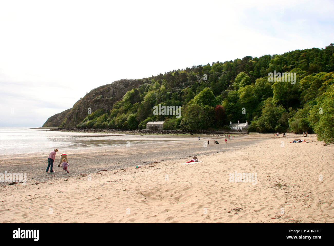 Gy049 Wales Gwynedd Llanbedrog beach and Trwyn Llanbedrog Stock Photo