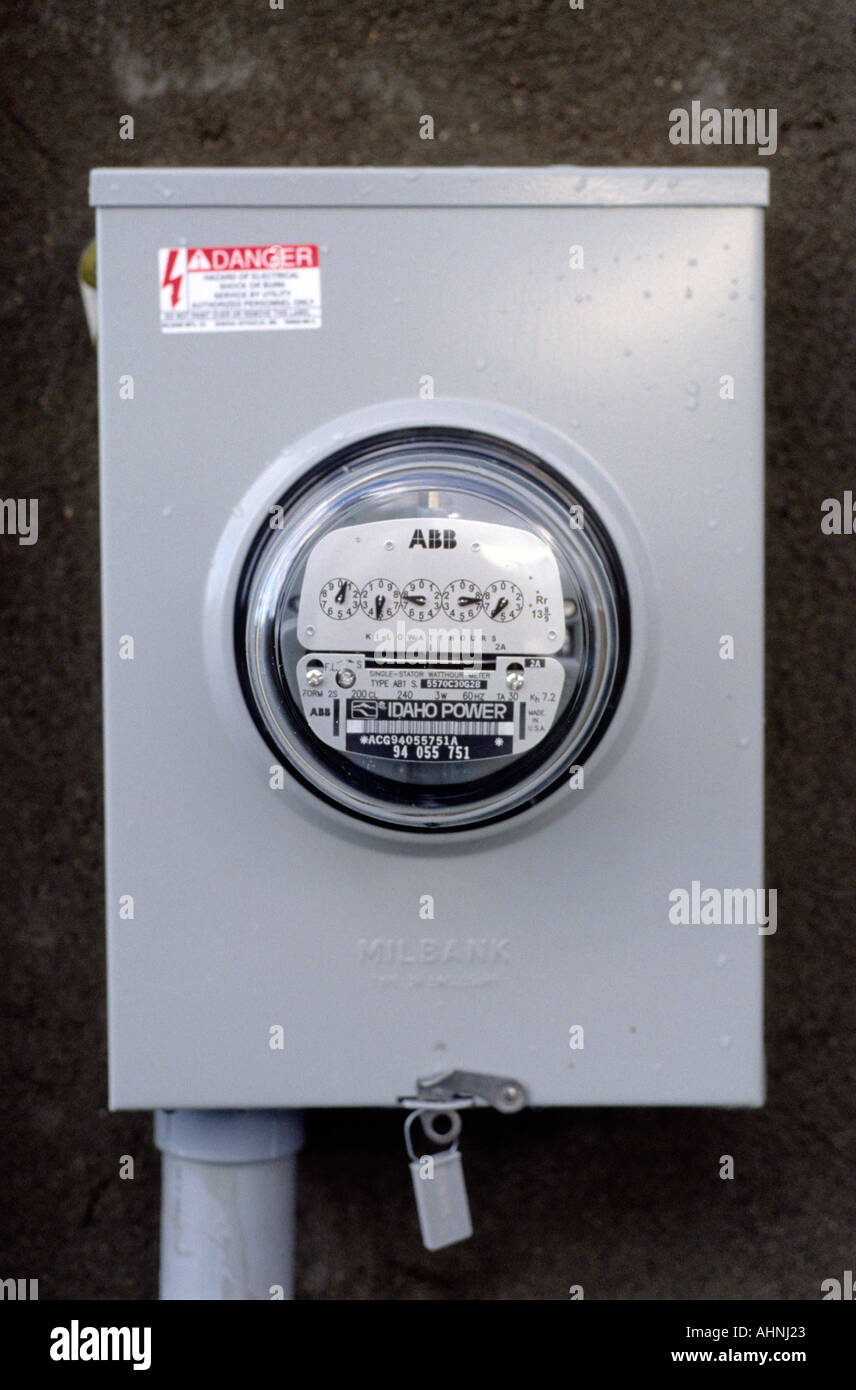 Electrical meter box Stock Photo - Alamy