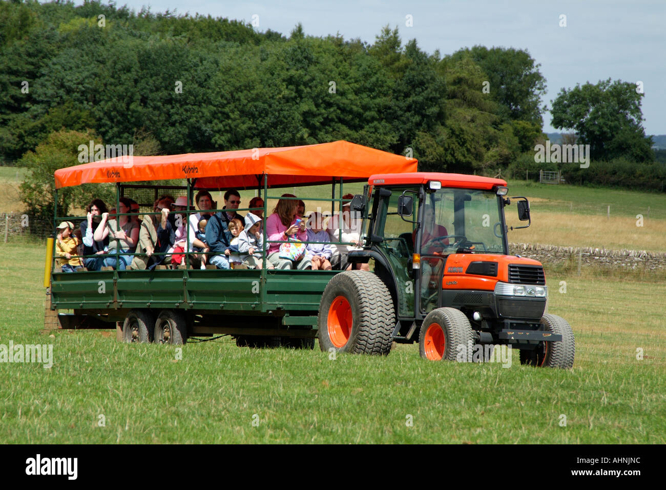 Tractor and trailer tour. Cotswold Farm Park Gloucestershire England UK