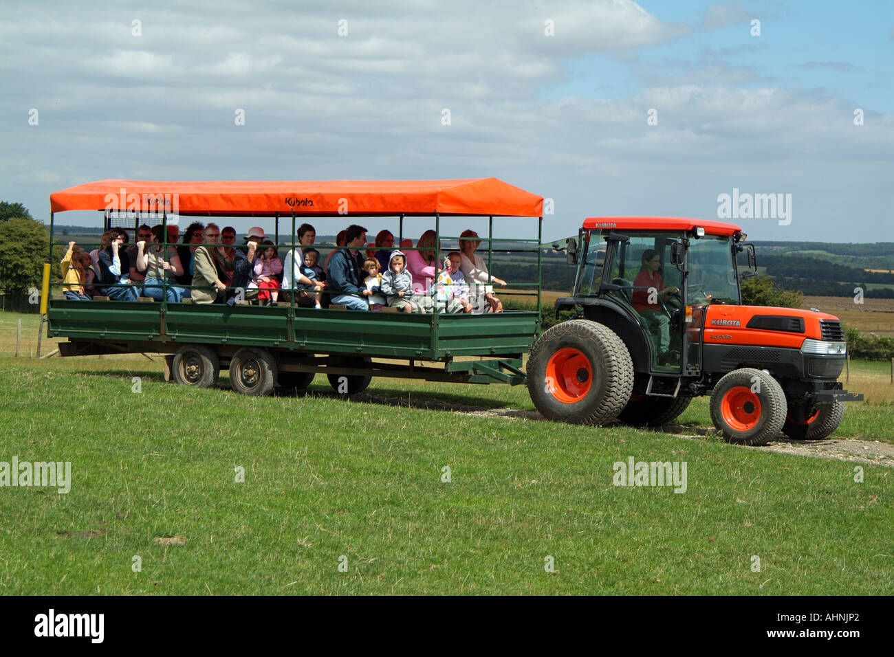 Tractor and trailer tour. Cotswold Farm Park Gloucestershire England UK