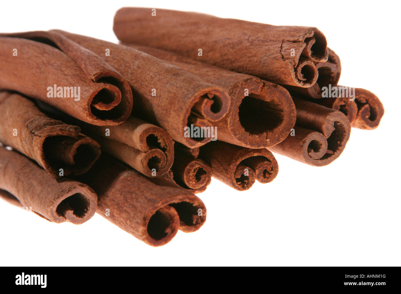 Canella spice closeup isolated on white background Stock Photo