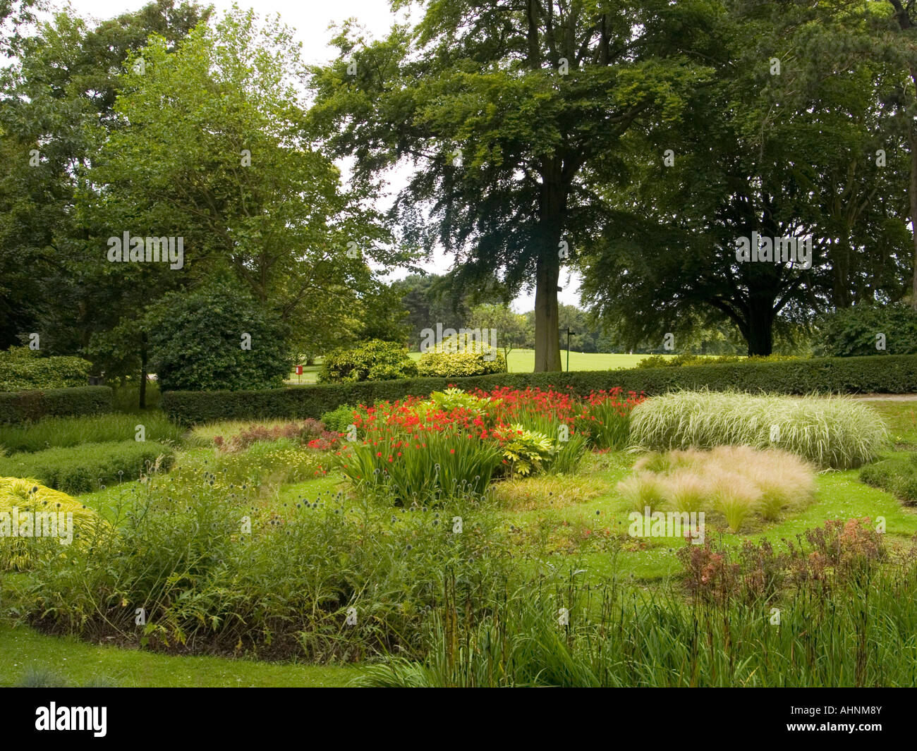 The pretty and colourful gardens at Woodthorpe Grange Park, Nottingham