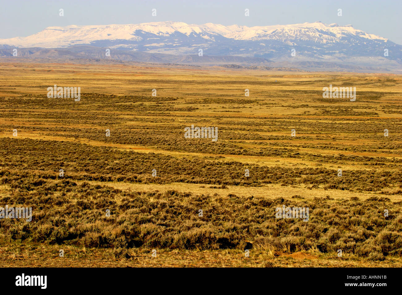 Sagebrush steppes of the Bighorn Basin of Wyoming Stock Photo Alamy