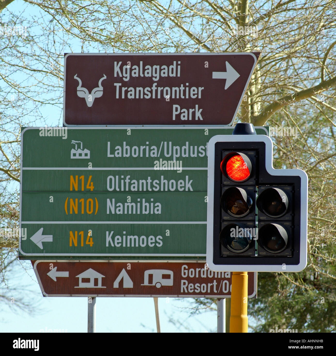Road Sign Northern Cape South Stock Photos & Road Sign Northern Cape