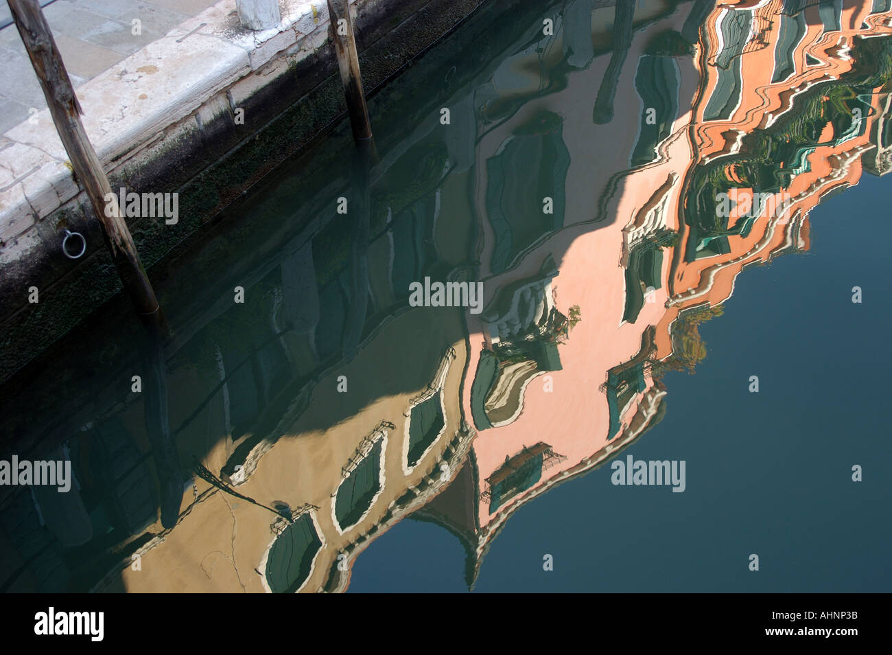 Reflection of architecture in canal Venice Italy Stock Photo - Alamy