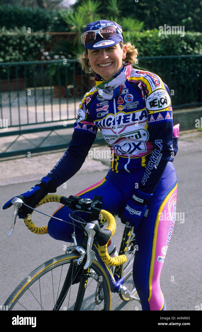Female Italian professional cyclist Italy Stock Photo Alamy