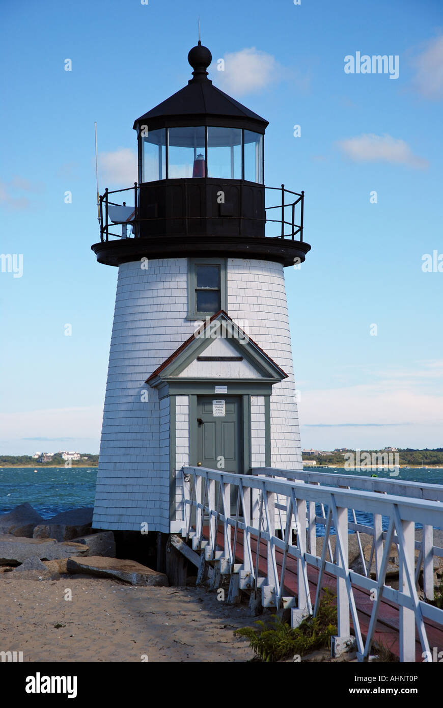 Brant Point Lighthouse Nantucket island Massachusetts Stock Photo Alamy