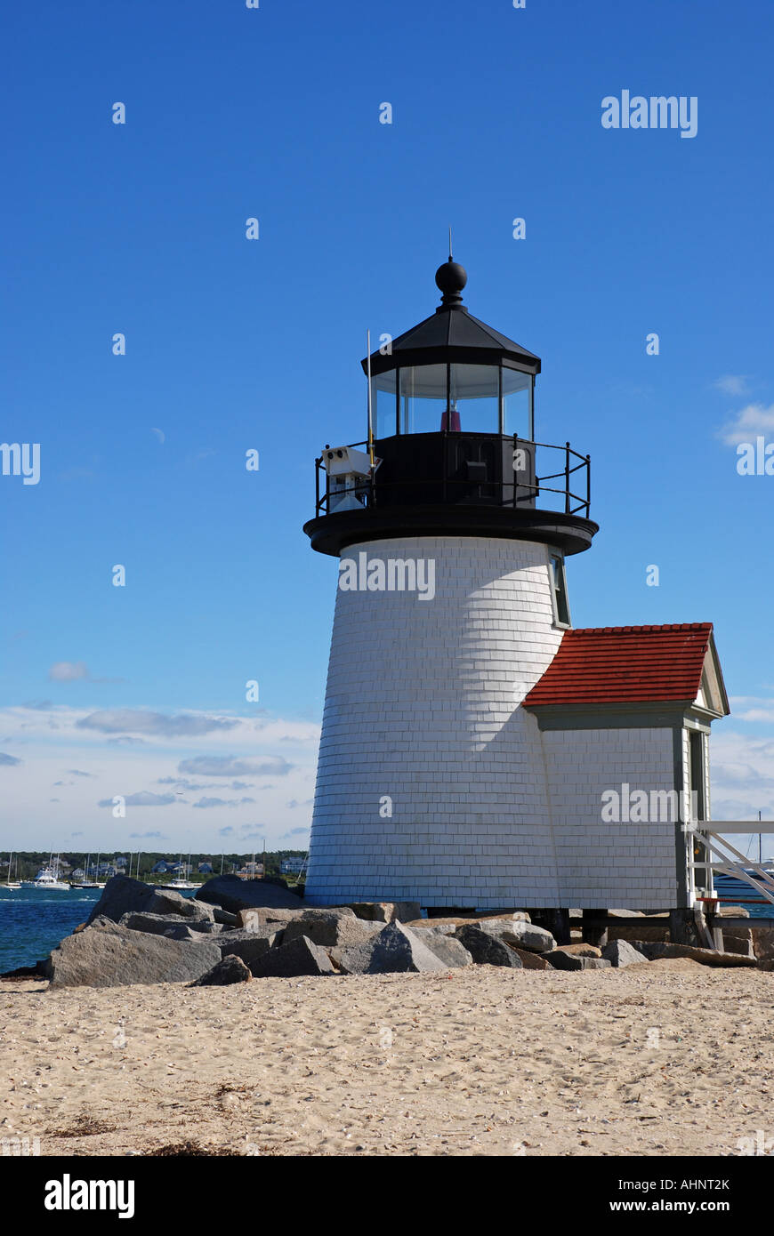 Brant Point Lighthouse Nantucket island Massachusetts Stock Photo Alamy