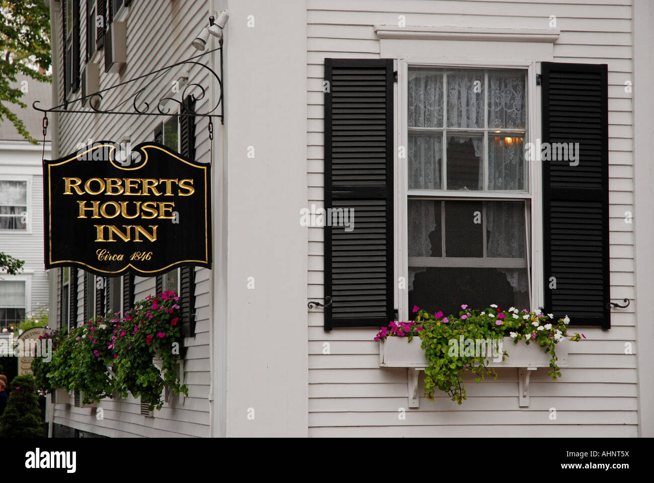 Bed and Breakfast Roberts House Inn Massachusett Nantucket Island Stock Photo