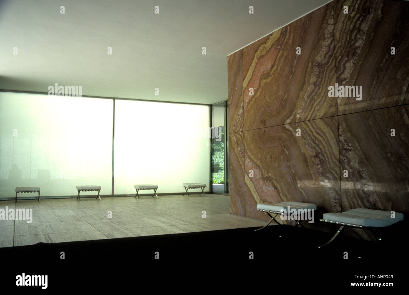 Barcelona Interior of Mies Van Der Rohe Pavillion Stock Photo - Alamy