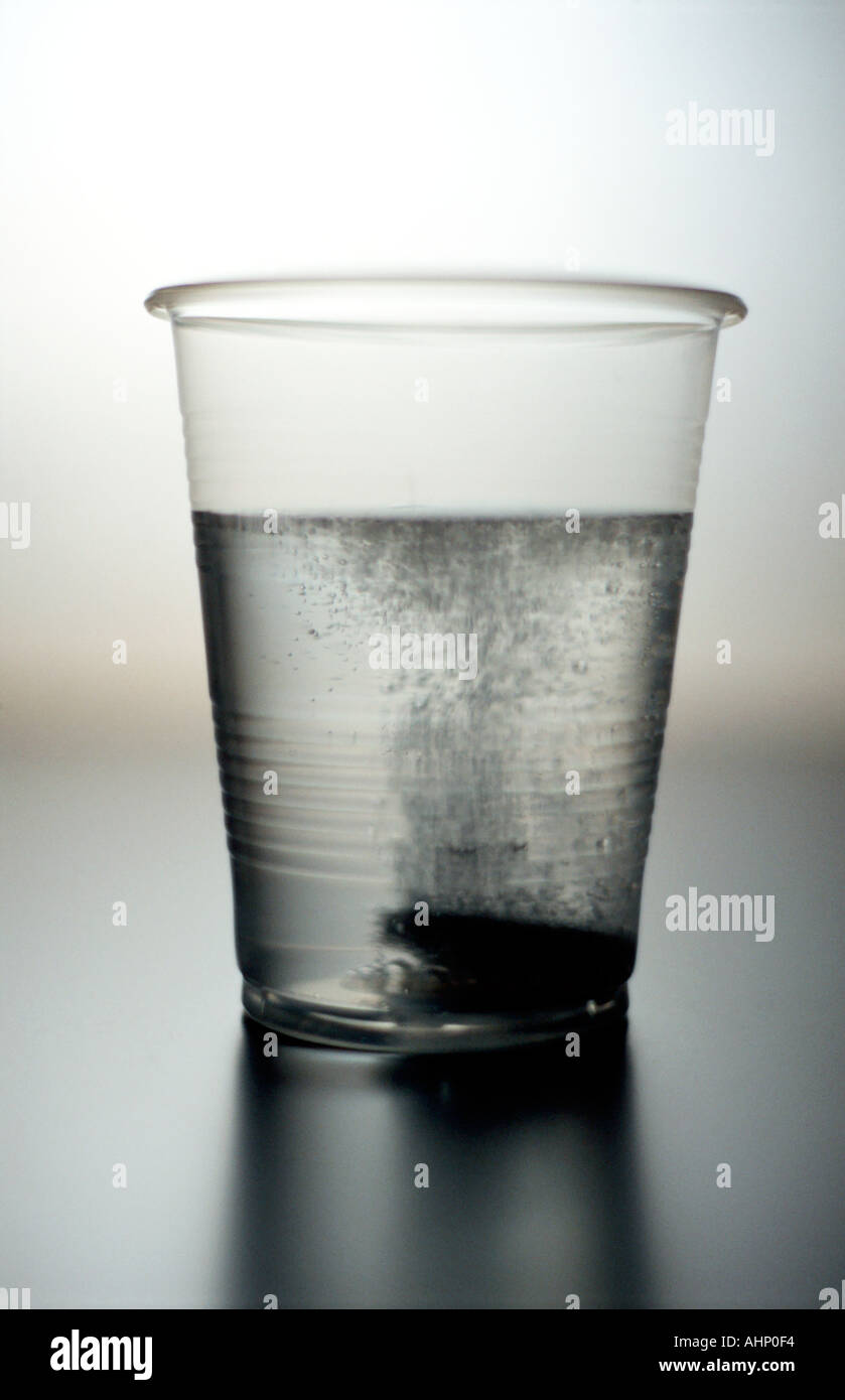 plastic glass of water Stock Photo