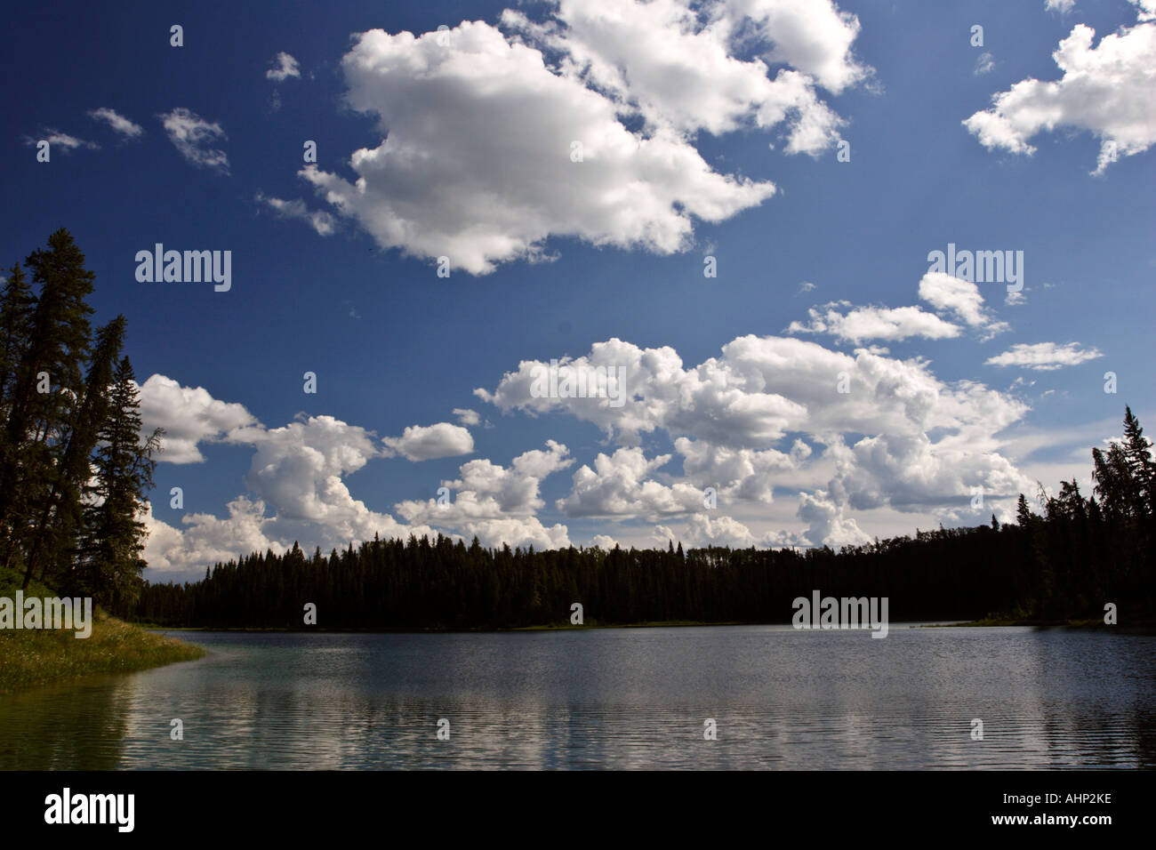 The Beautiful Emerald Lake In The Narrow Hills Provincial Park In the-beautiful-emerald-lake-in-the-narrow-hills-provincial-park-in