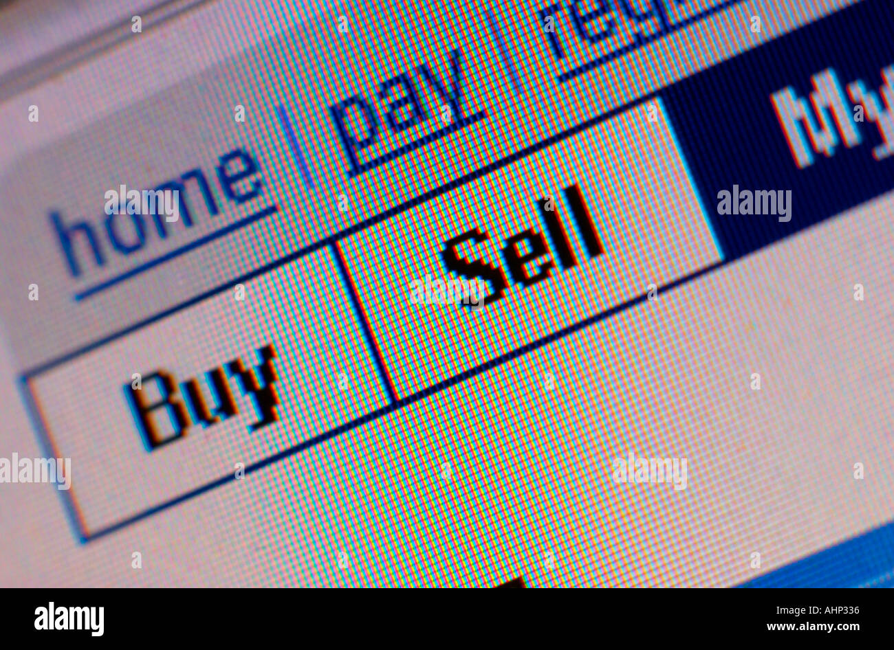 Screen image of online auction Stock Photo