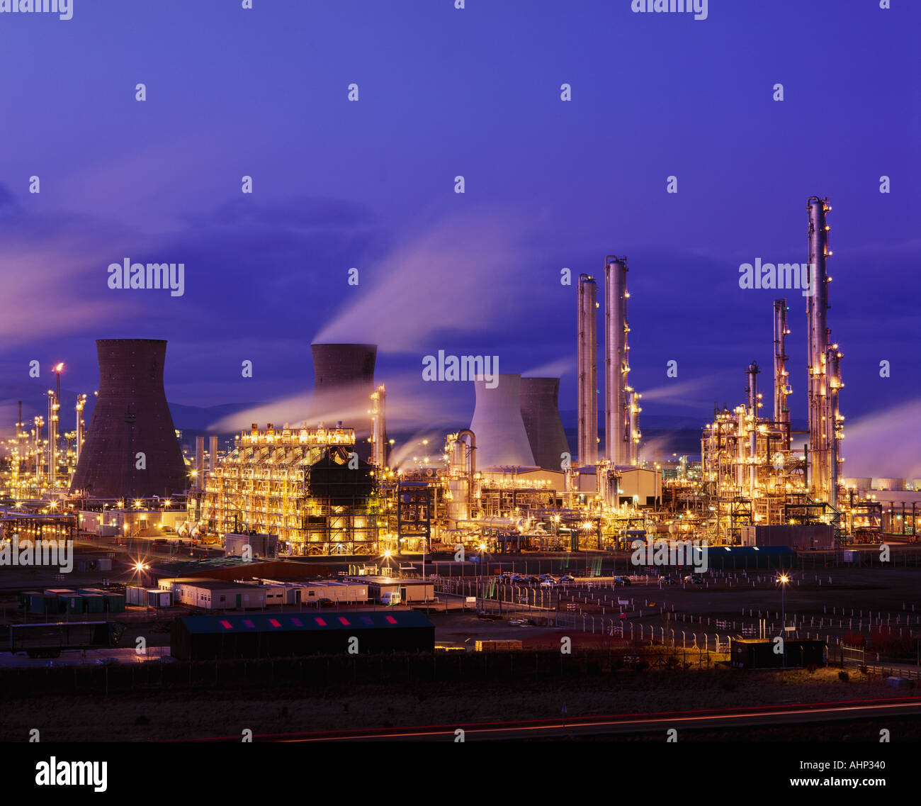Petrochemical Complex Grangemouth Scotland Stock Photo