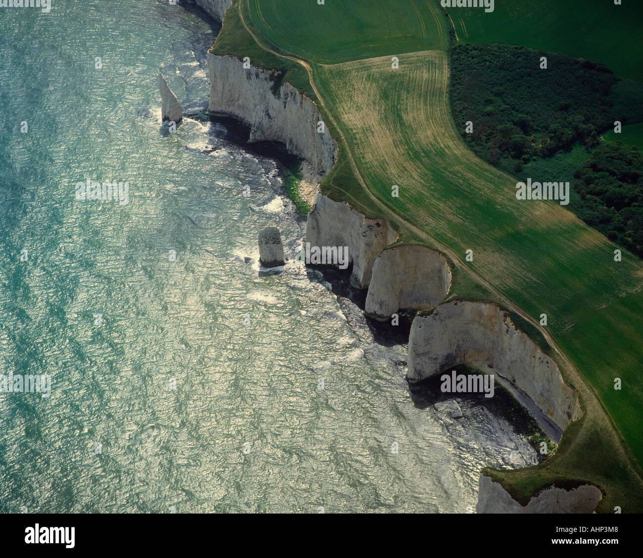 Old harry's rocks aerial hi-res stock photography and images - Alamy