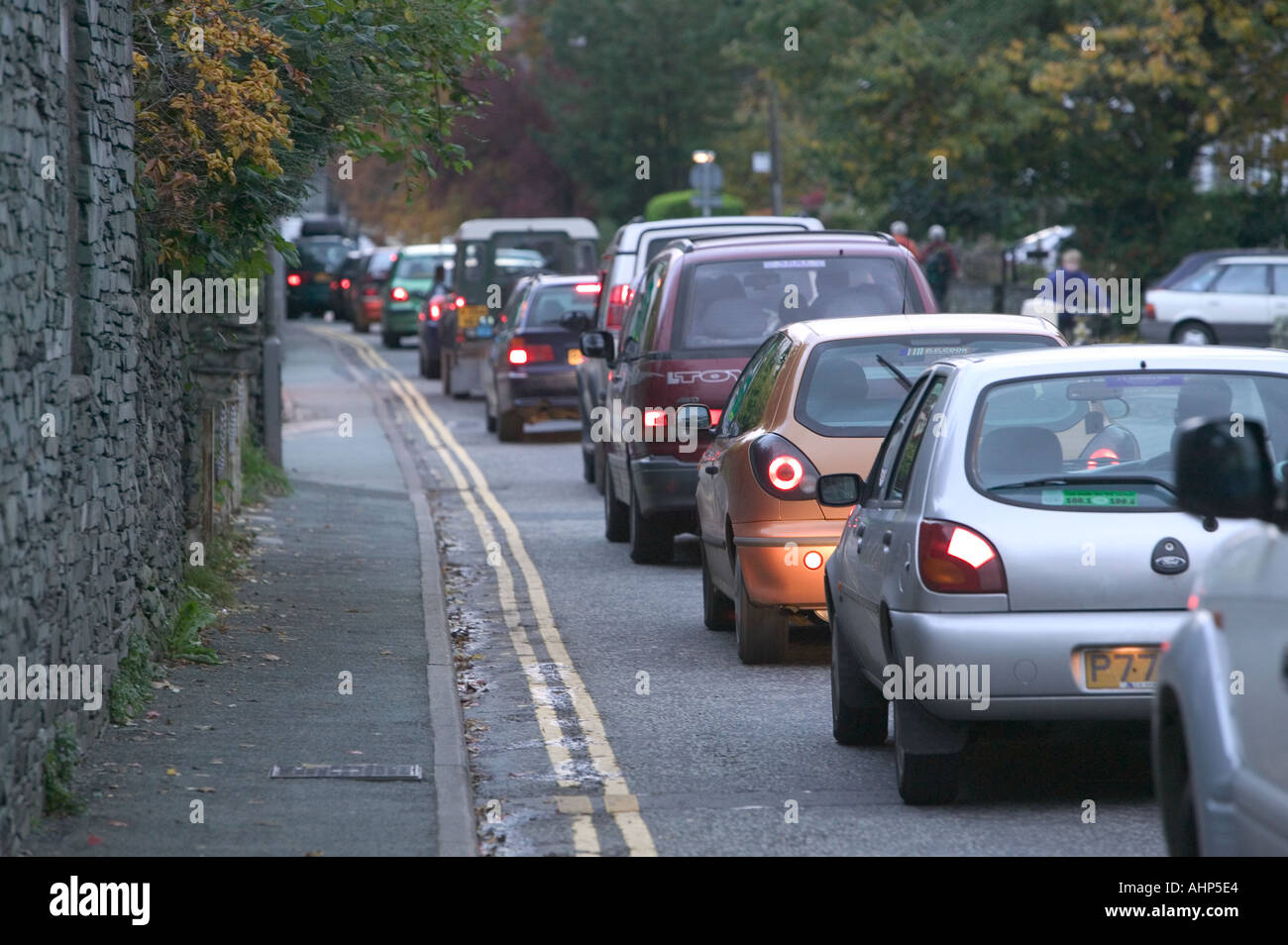 Traffic jams in Ambleside Stock Photo Alamy