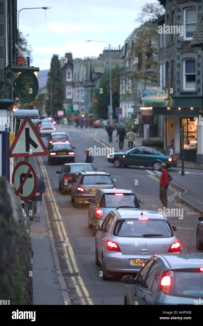 traffic jam in Ambleside Stock Photo Alamy