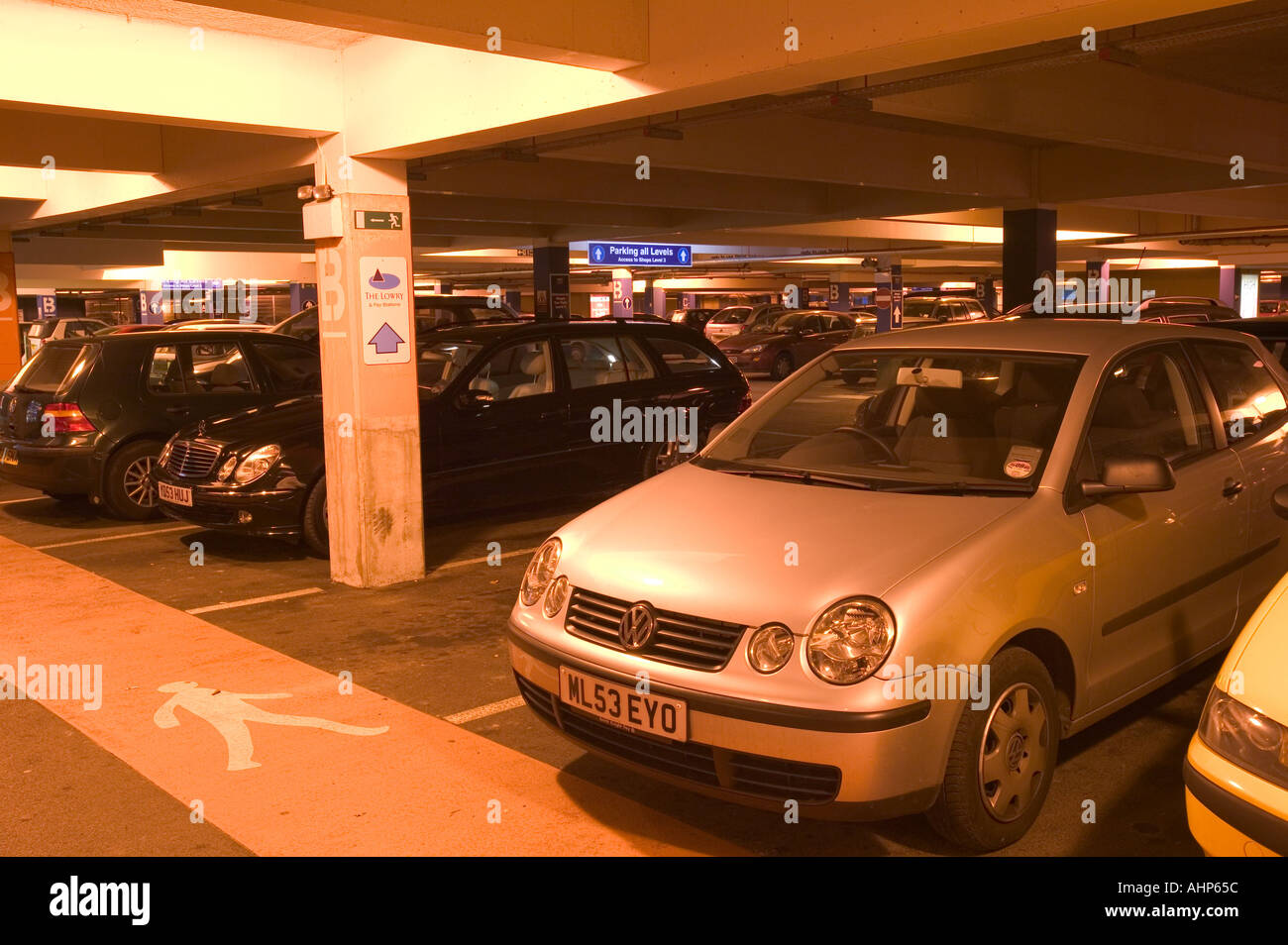 Underground car park at Salford Quays Stock Photo Alamy