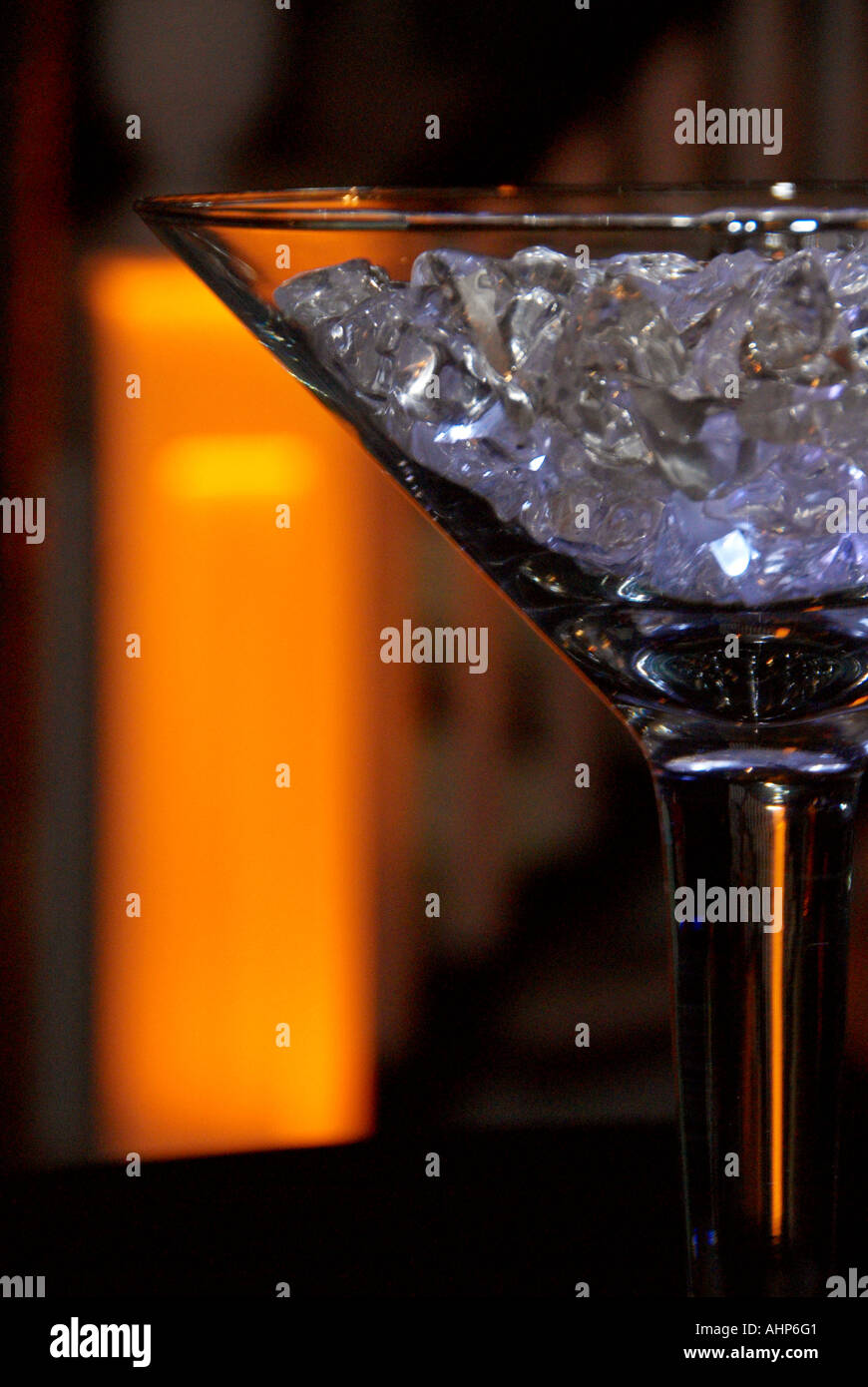 rock glass in martini glasses Stock Photo Alamy