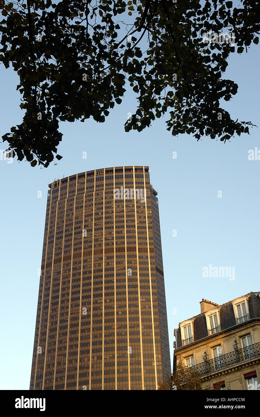 The Montparnasse tower in Paris France Stock Photo