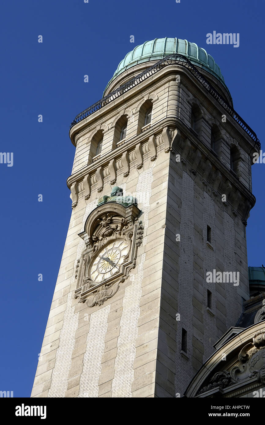 Tower of Sorbonne university in Paris France Stock Photo