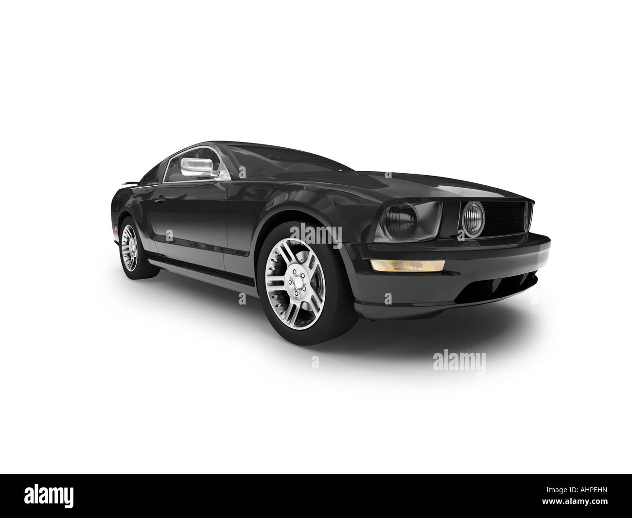 black car on a white background Stock Photo - Alamy