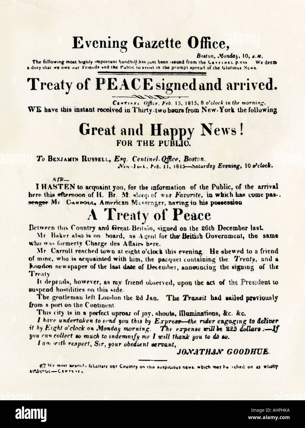 Treaty of ghent hi res stock photography and images alamy