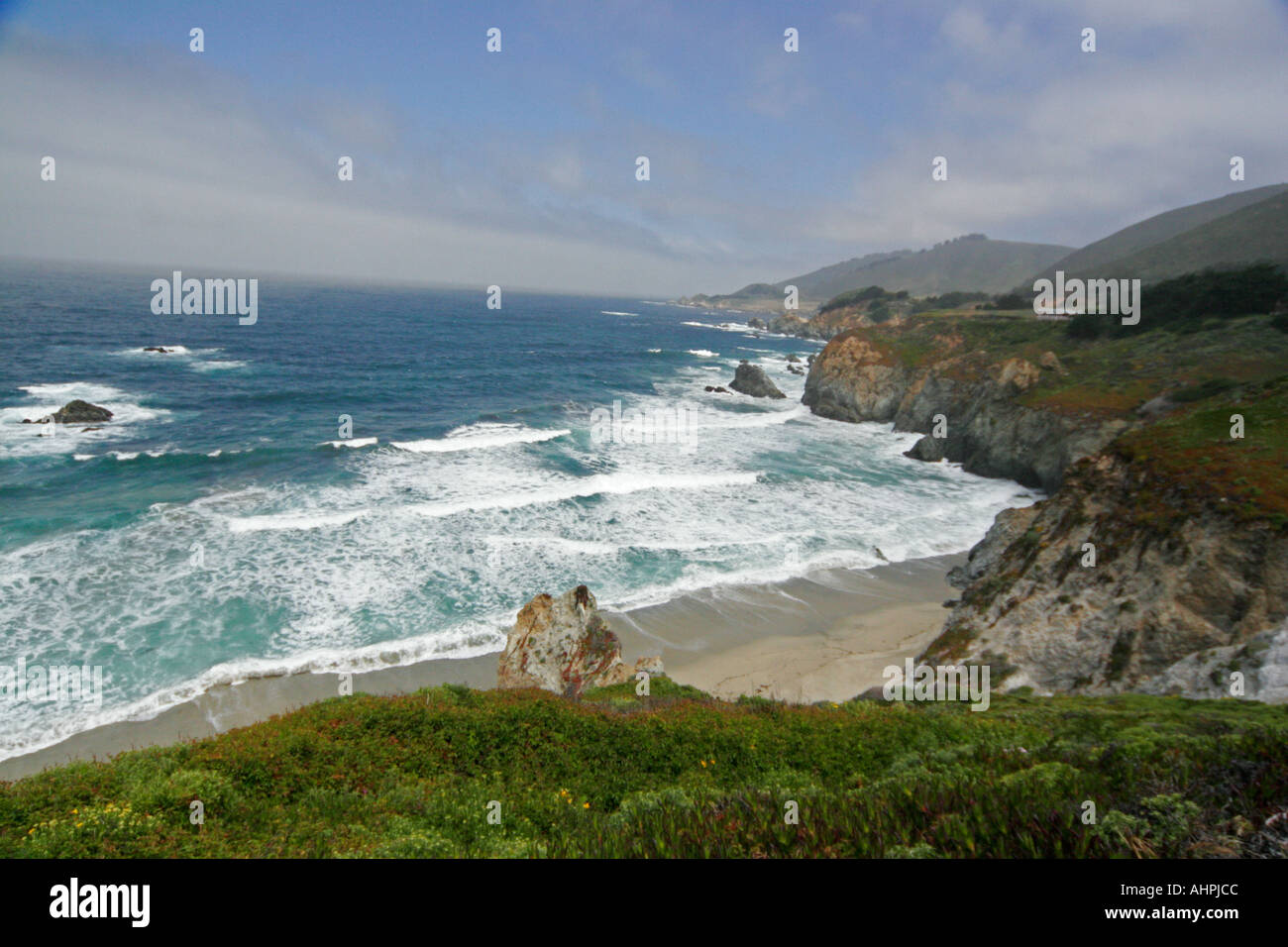 Rocky Creek California USA Pacific Ocean Sea Sand Cliff Stock Photo - Alamy