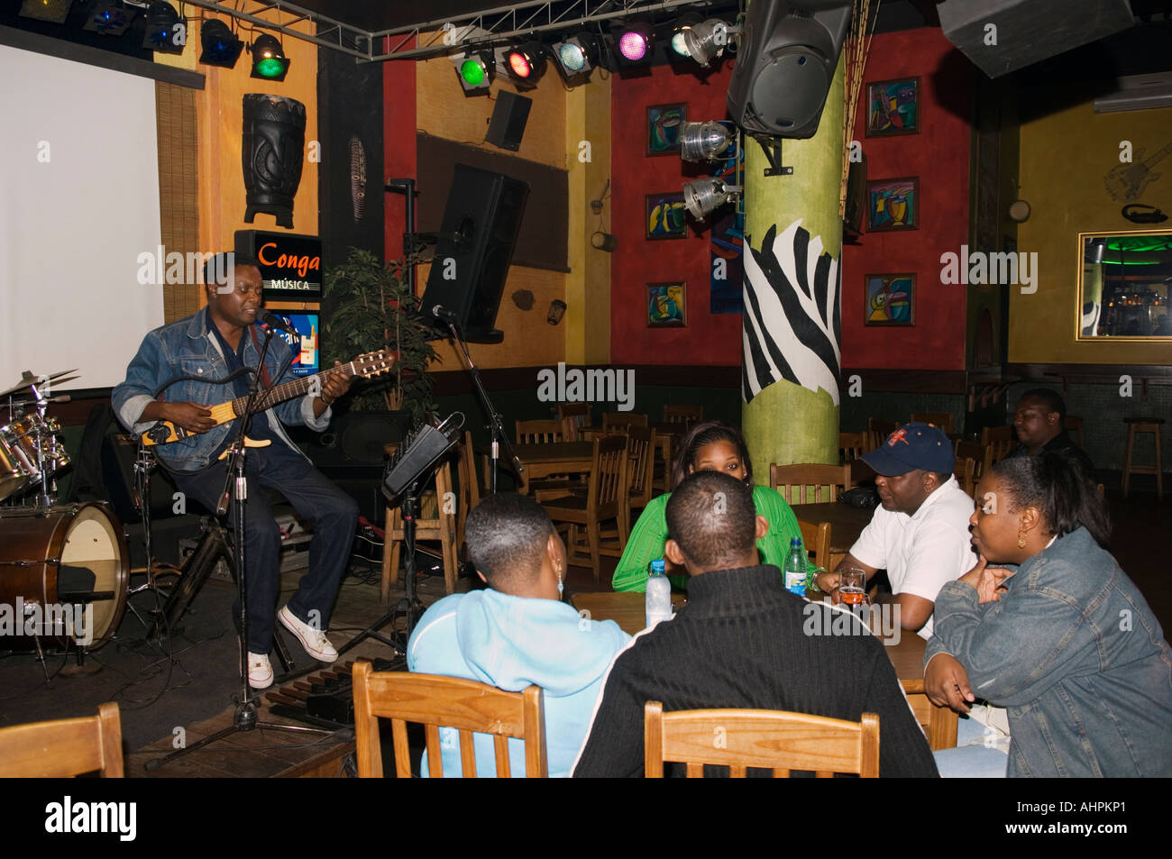 Live music at the Africa bar, Maputo, Mozambique Stock Photo