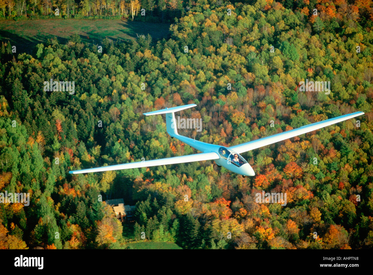 Aerial view of glider over Warren Vermont in autumn Stock Photo Alamy
