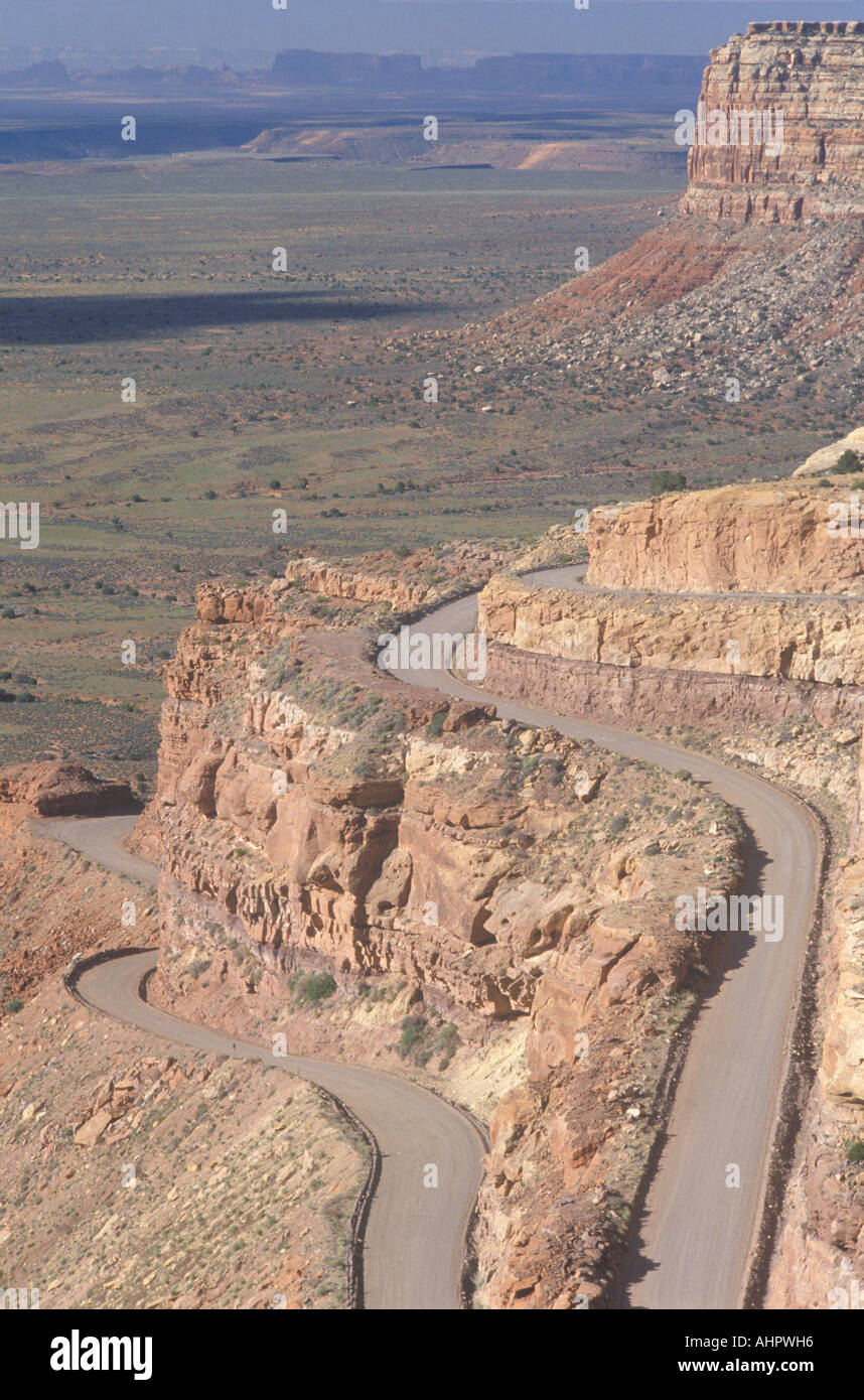 Route 261 Southeast Utah overlooking Valley of Gods Stock Photo