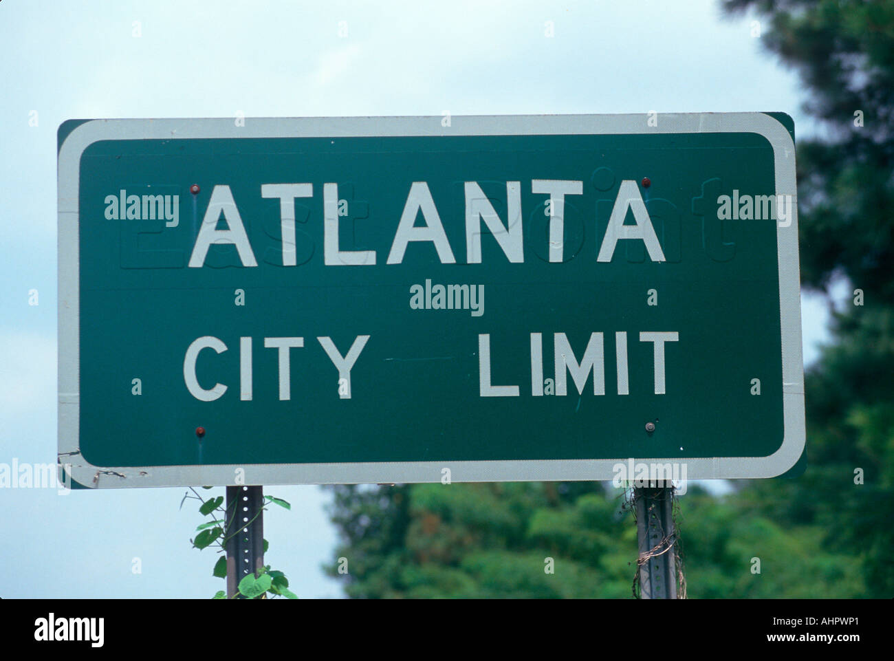 City limit sign for Atlanta Stock Photo Alamy