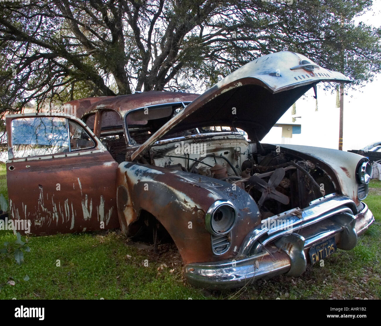 Rusty Abandoned Old Oldsmobile Stock Photo Alamy