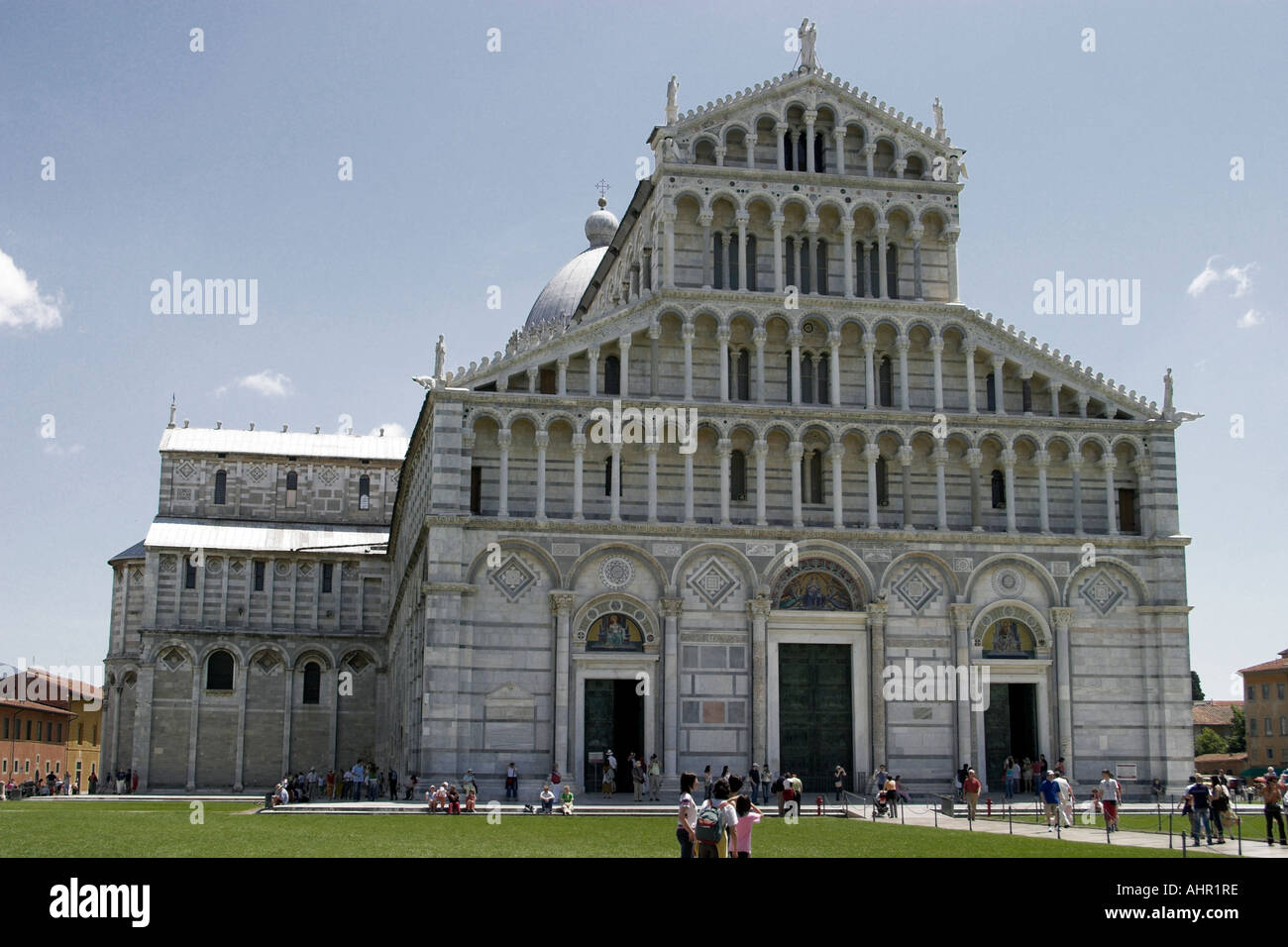 The Duomo in the Campo dei Miricles, the field of miracles. Pisa, Italy. Stock Photo